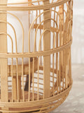 Pacific natural wood and glass candle holder 45cm - British product