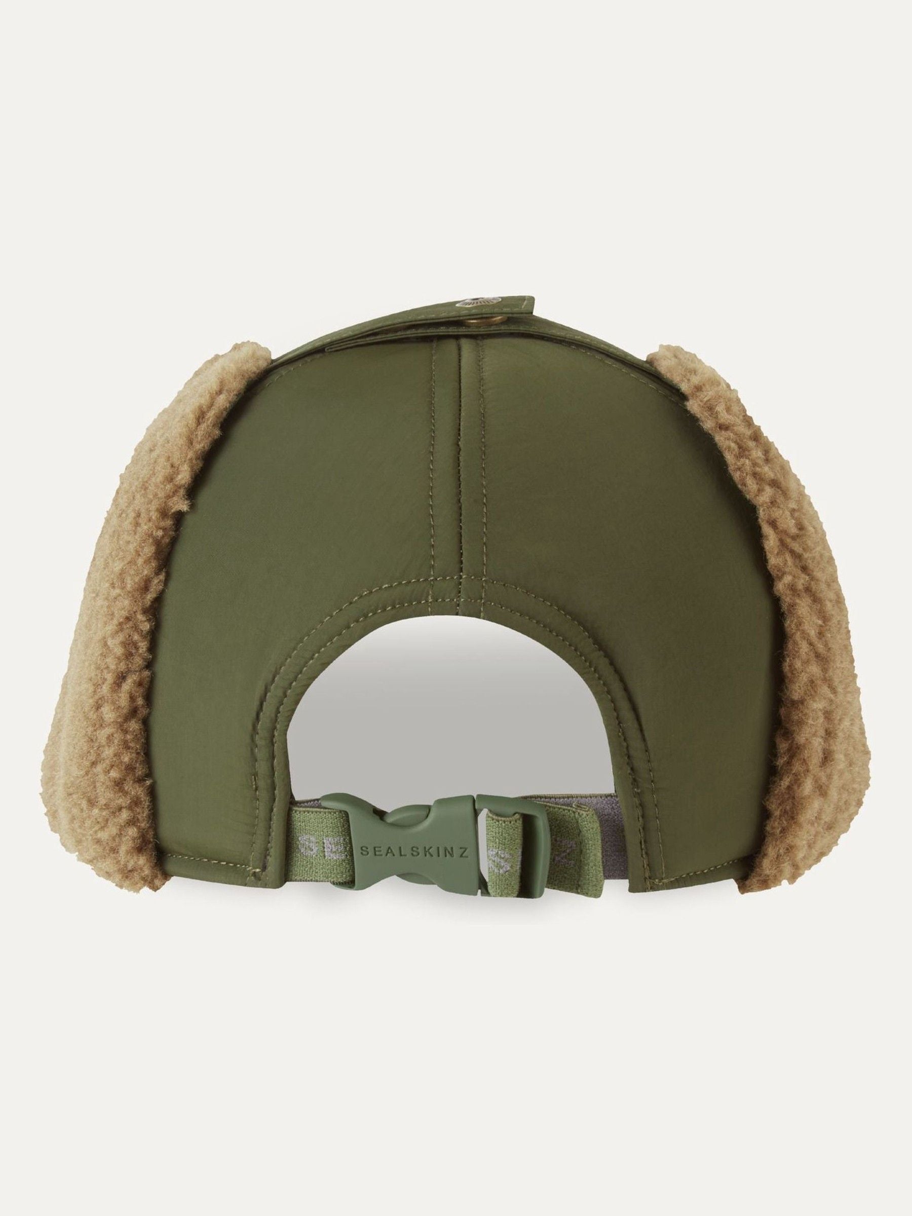 Sealskinz Upton green waterproof puffer hat (British brand)