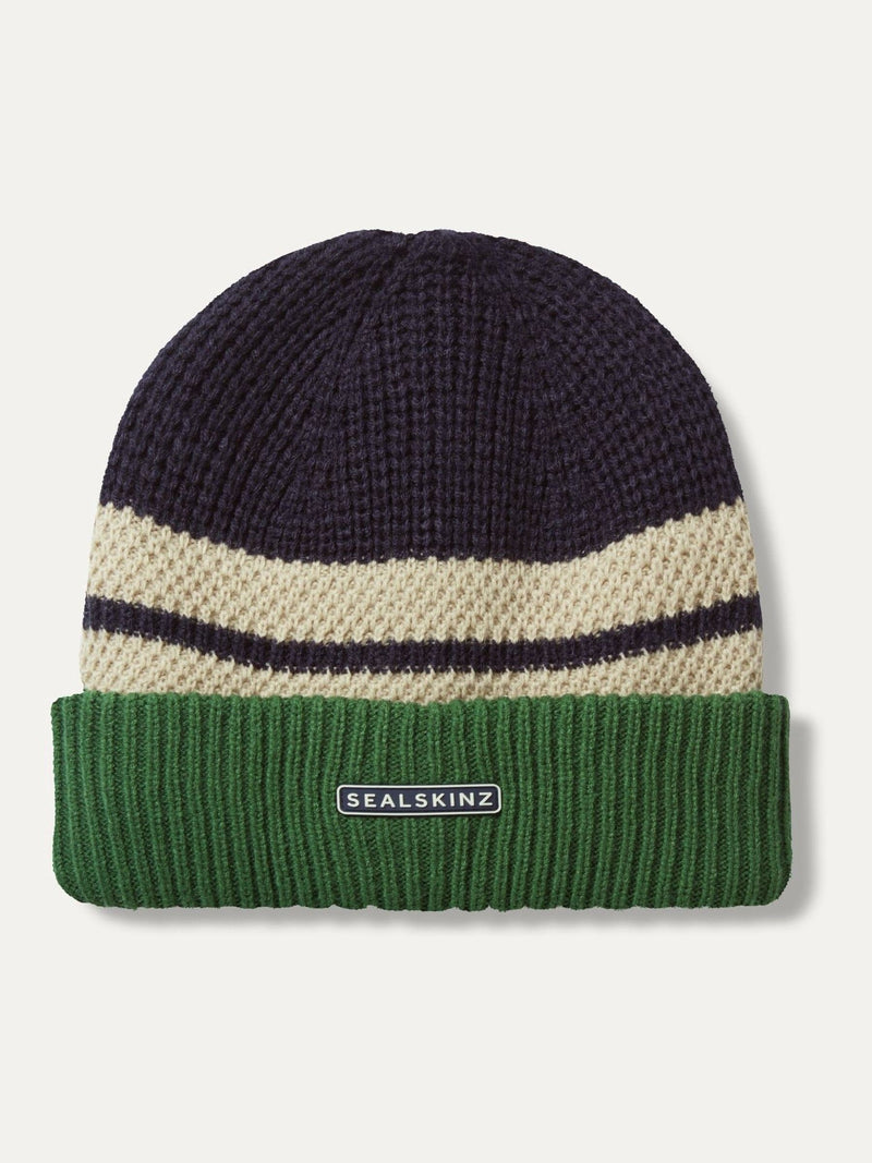 Sealskinz Navy Blue Bittering Waterproof Cold Weather Roll Cuff Beanie