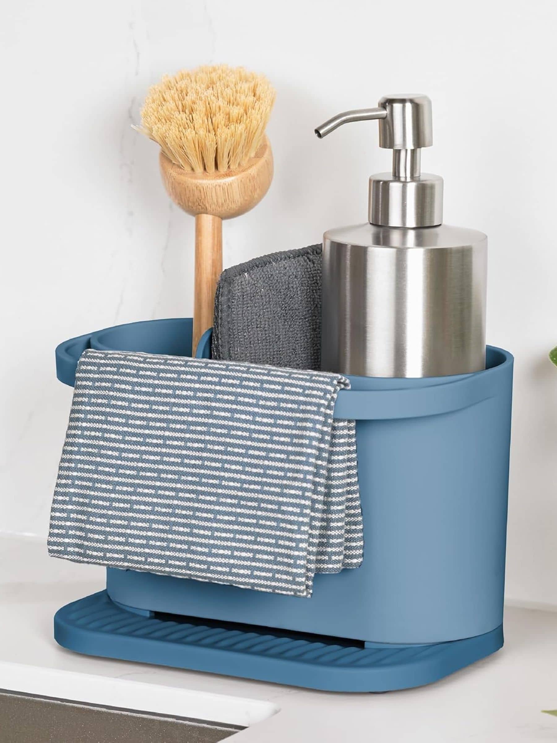 ReBorn sage green washing up bowl and sink tidy bundle, imported from the UK