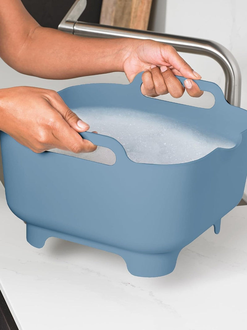 ReBorn sage green washing up bowl and sink tidy bundle, imported from the UK