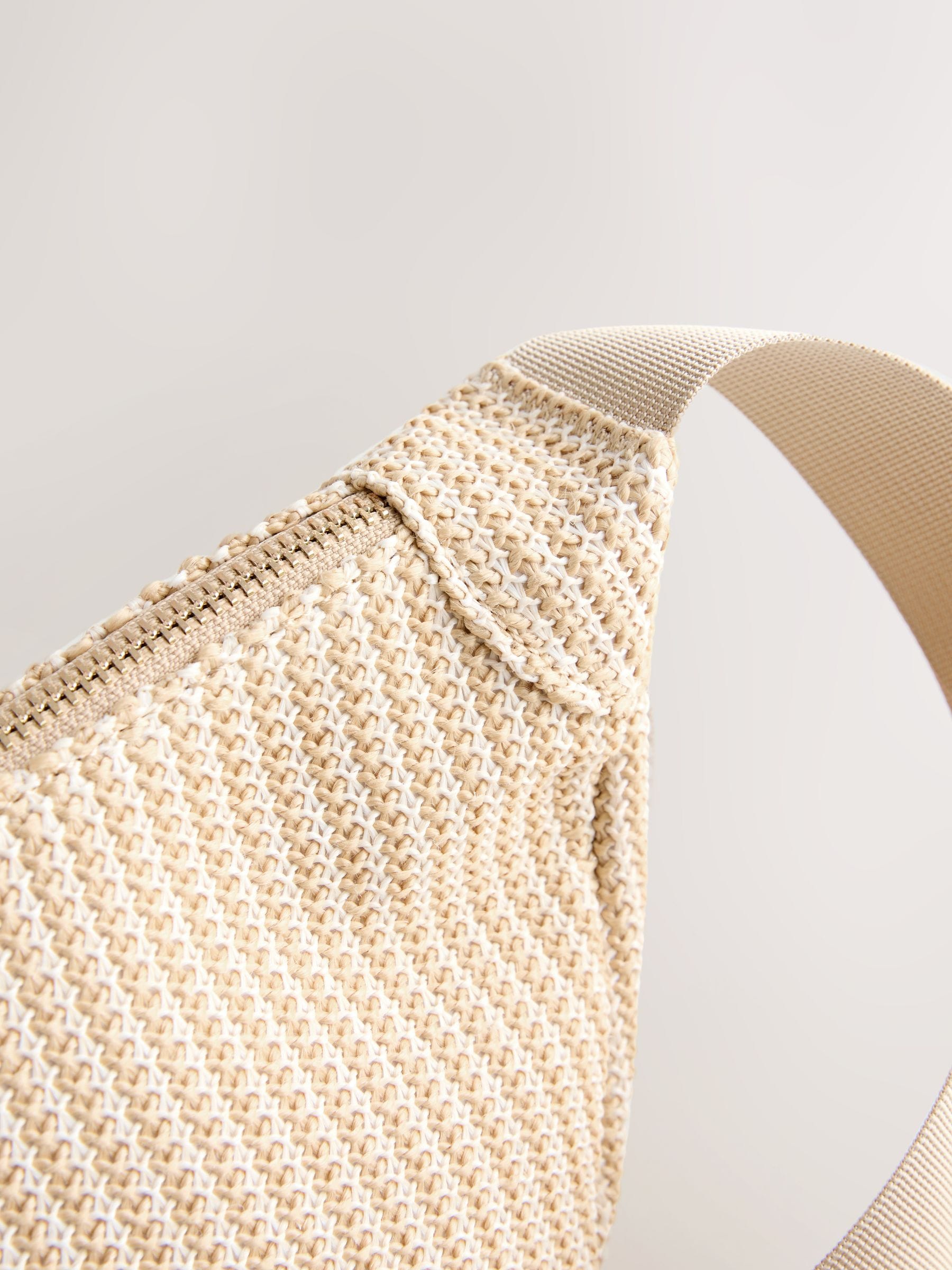 Natural sling cross body bag, imported from the UK