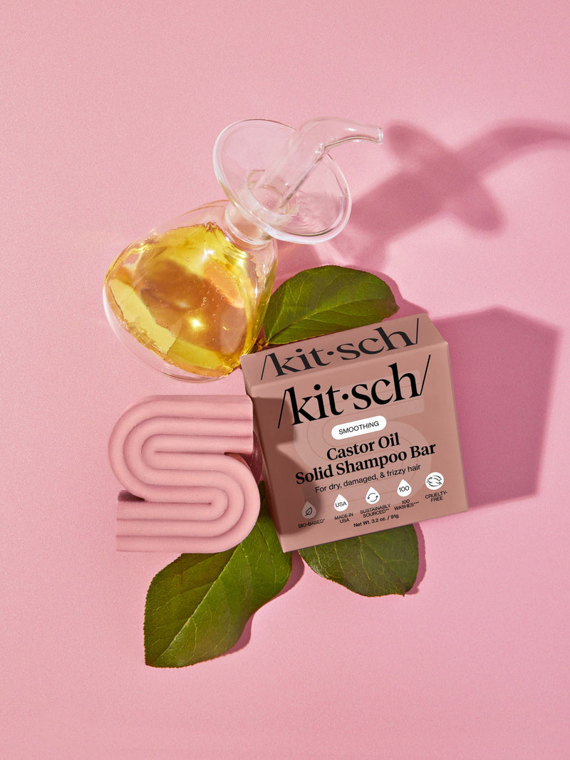 Kitsch castor oil nourishing solid shampoo bar - British product