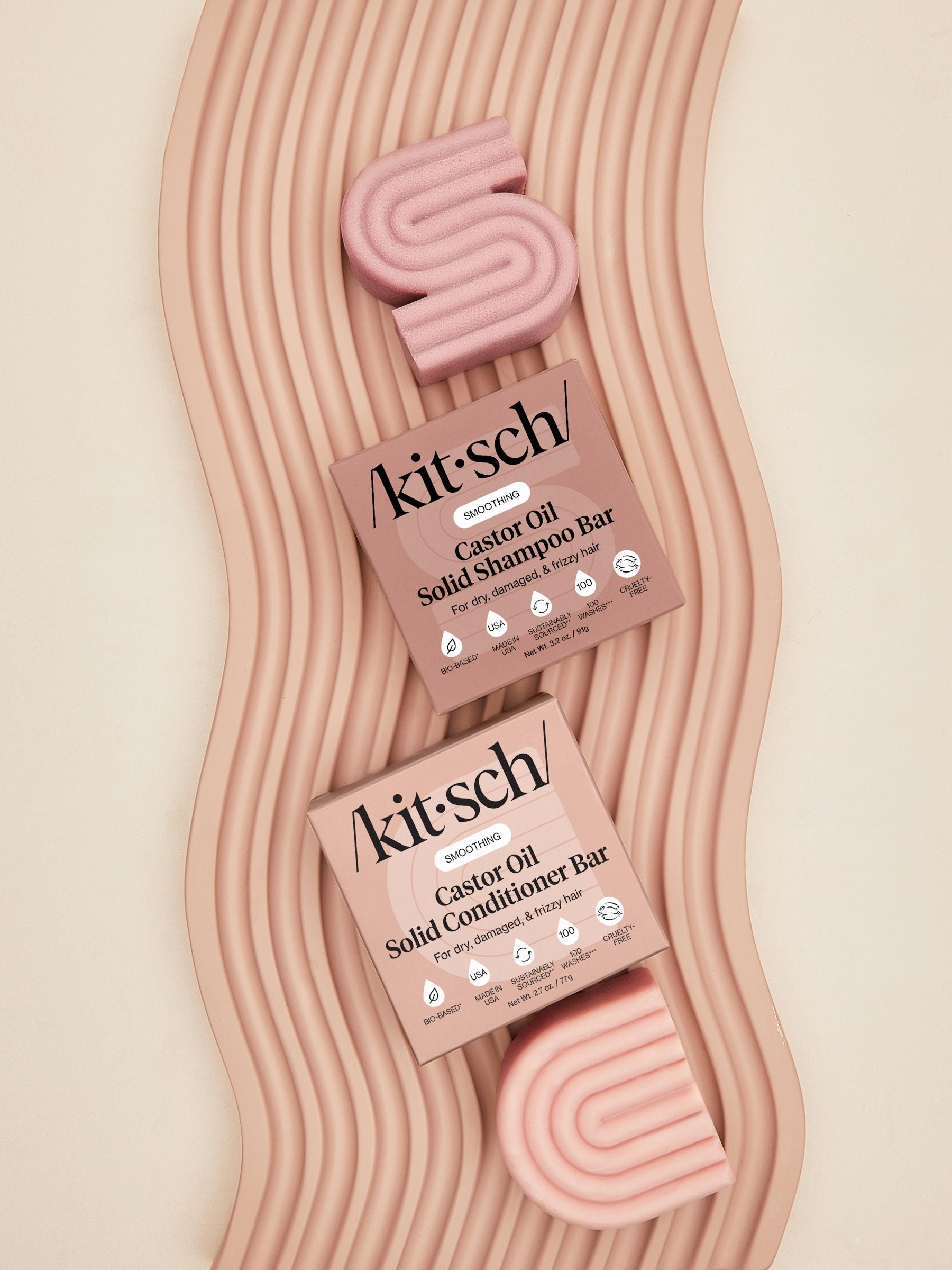 Kitsch castor oil nourishing solid shampoo bar - British product