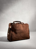 N. chocolate brown suede tote bag, UK version