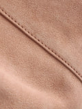 Light pink suede slouchy bag, 100% leather - British product