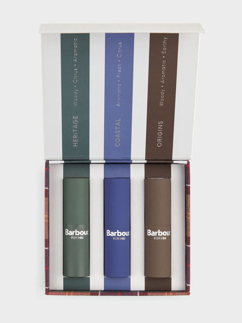 Barbour For Him Eau de Parfum Trio Gift Set 45ml - British product