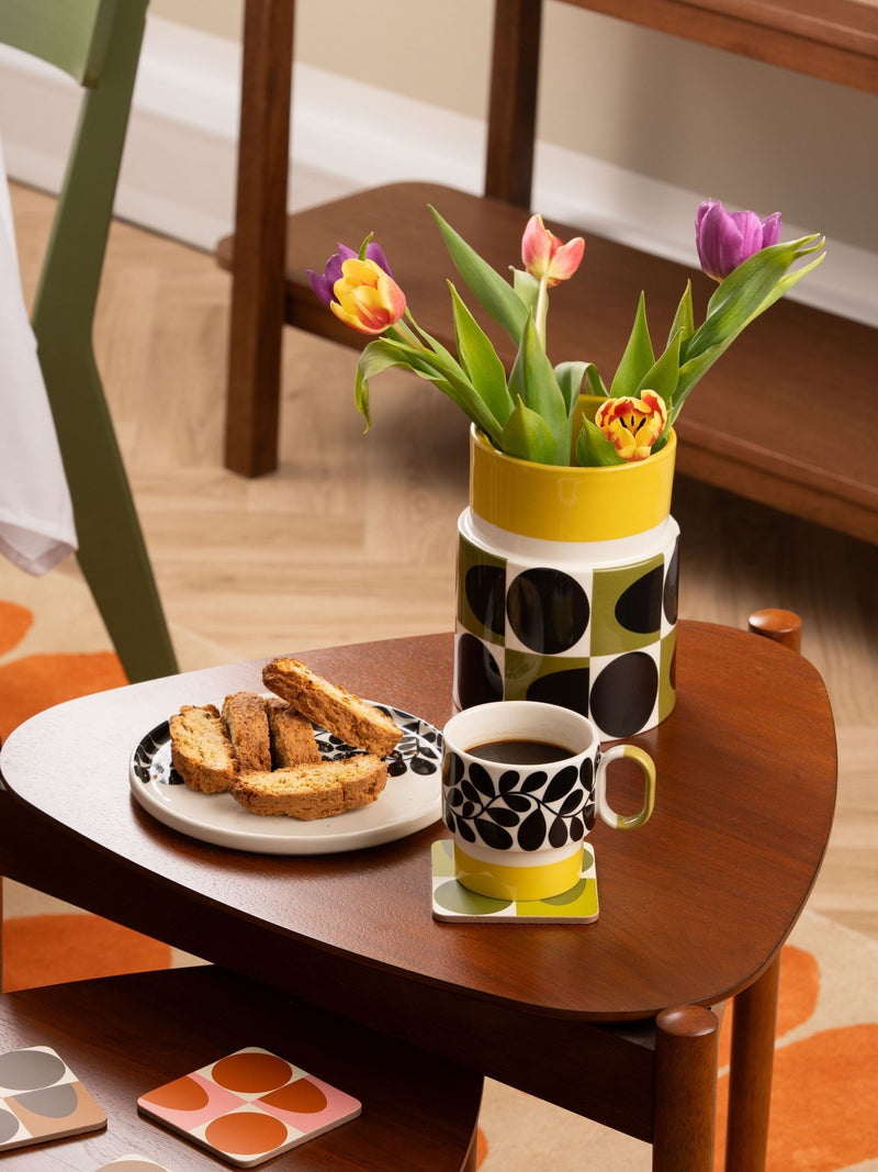 Orla Kiely multi spot square oval utensil pot - British product