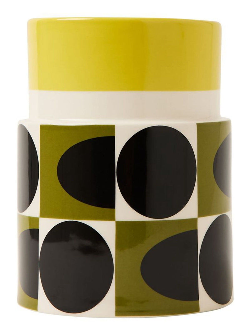 Orla Kiely multi spot square oval utensil pot - British product