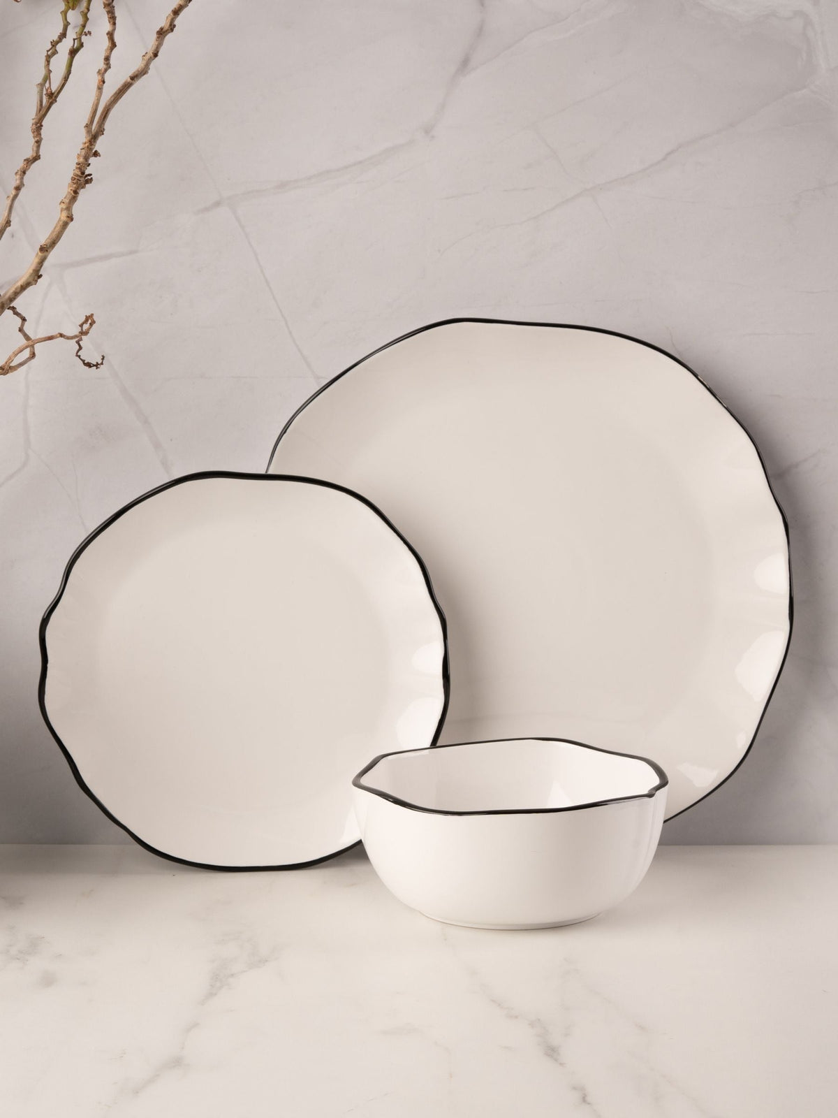 Style Sisters White 12 Piece Dinner Set