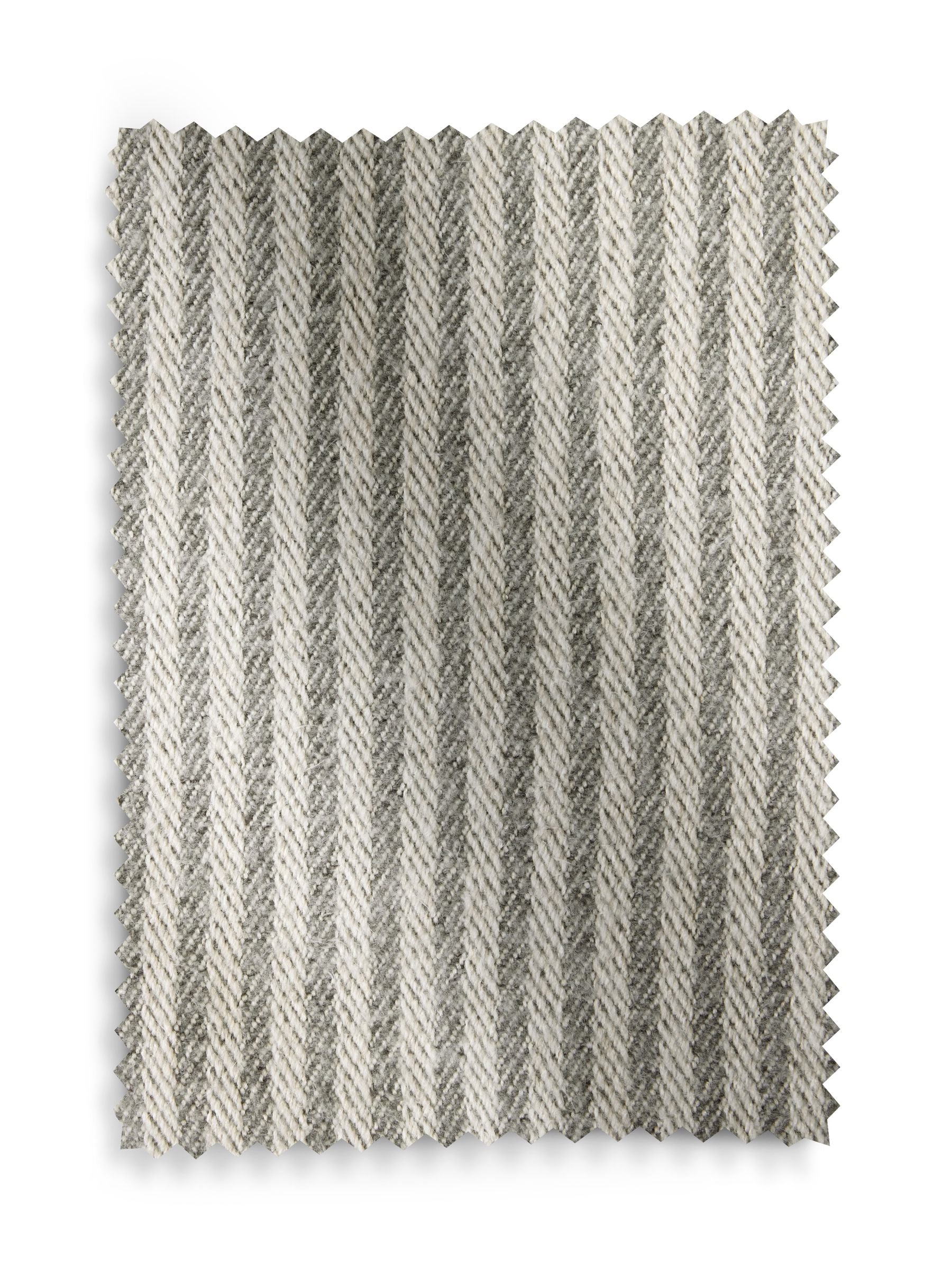 Grey blackout Roman blind brushed stripe fabric - British product