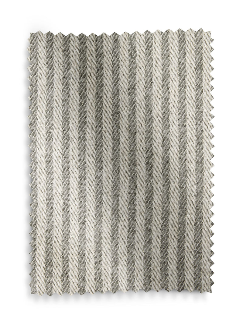 Grey blackout Roman blind brushed stripe fabric - British product