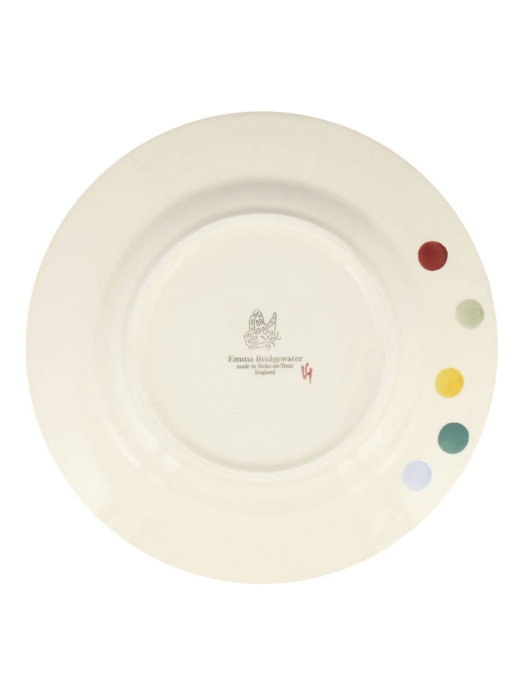 Emma Bridgewater Cream Polka Dot plate 8.5 inch, imported from the UK