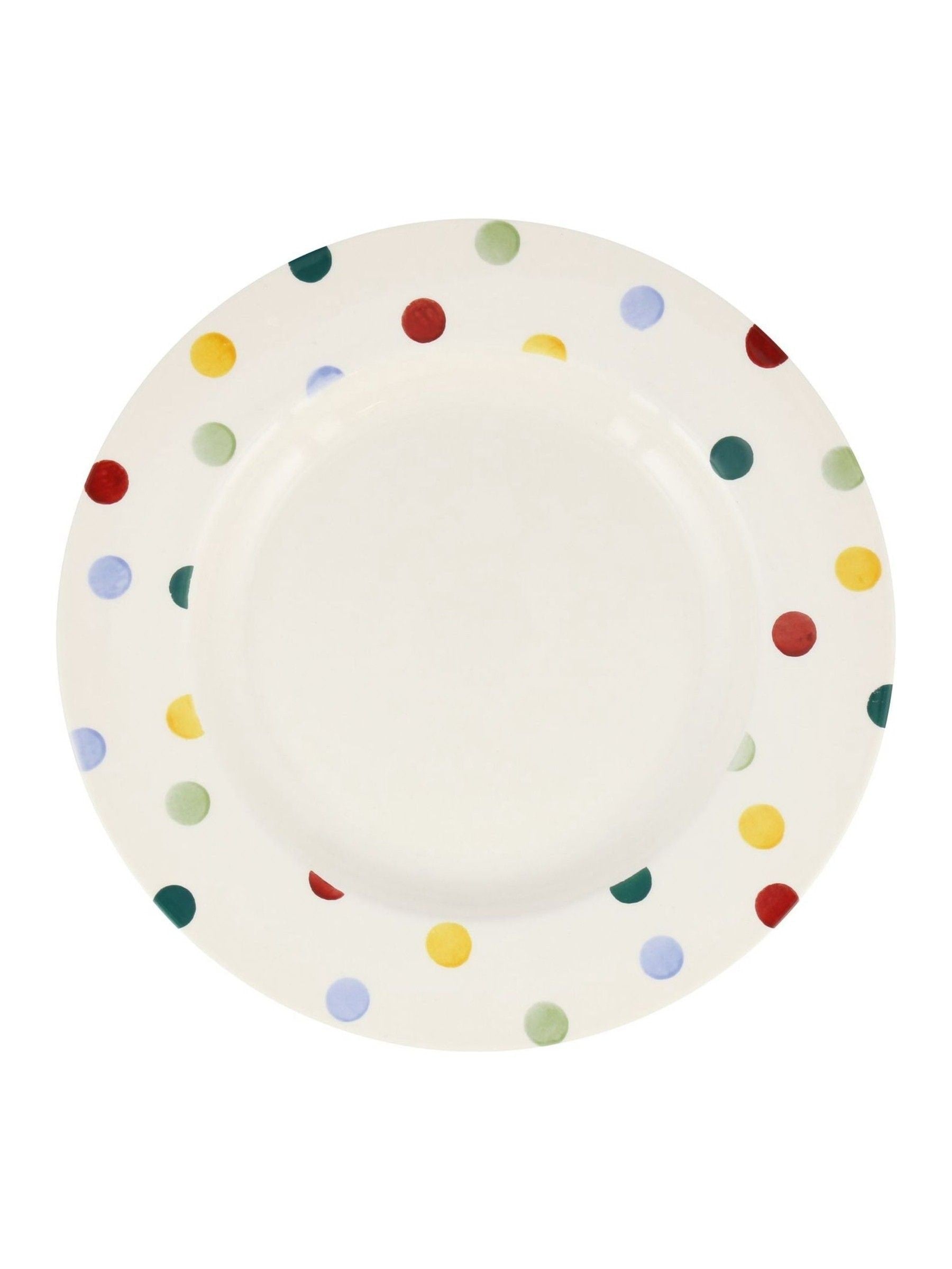 Emma Bridgewater cream polka dot dinner plate 10.5 inch - British product