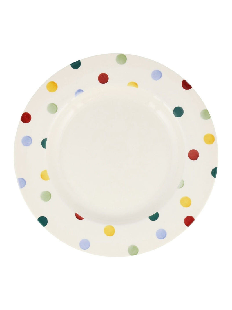 Emma Bridgewater cream polka dot dinner plate 10.5 inch - British product