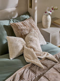 Just Pink 3D faux fur bow cushion 30x40cm (British brand)