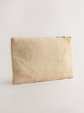 Natural Marrakesh embroidered clutch bag in jute and cotton - British product