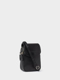 Osprey London black Sprinter leather phone bag, UK version