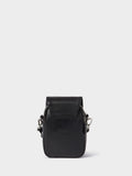 Osprey London black Sprinter leather phone bag, UK version