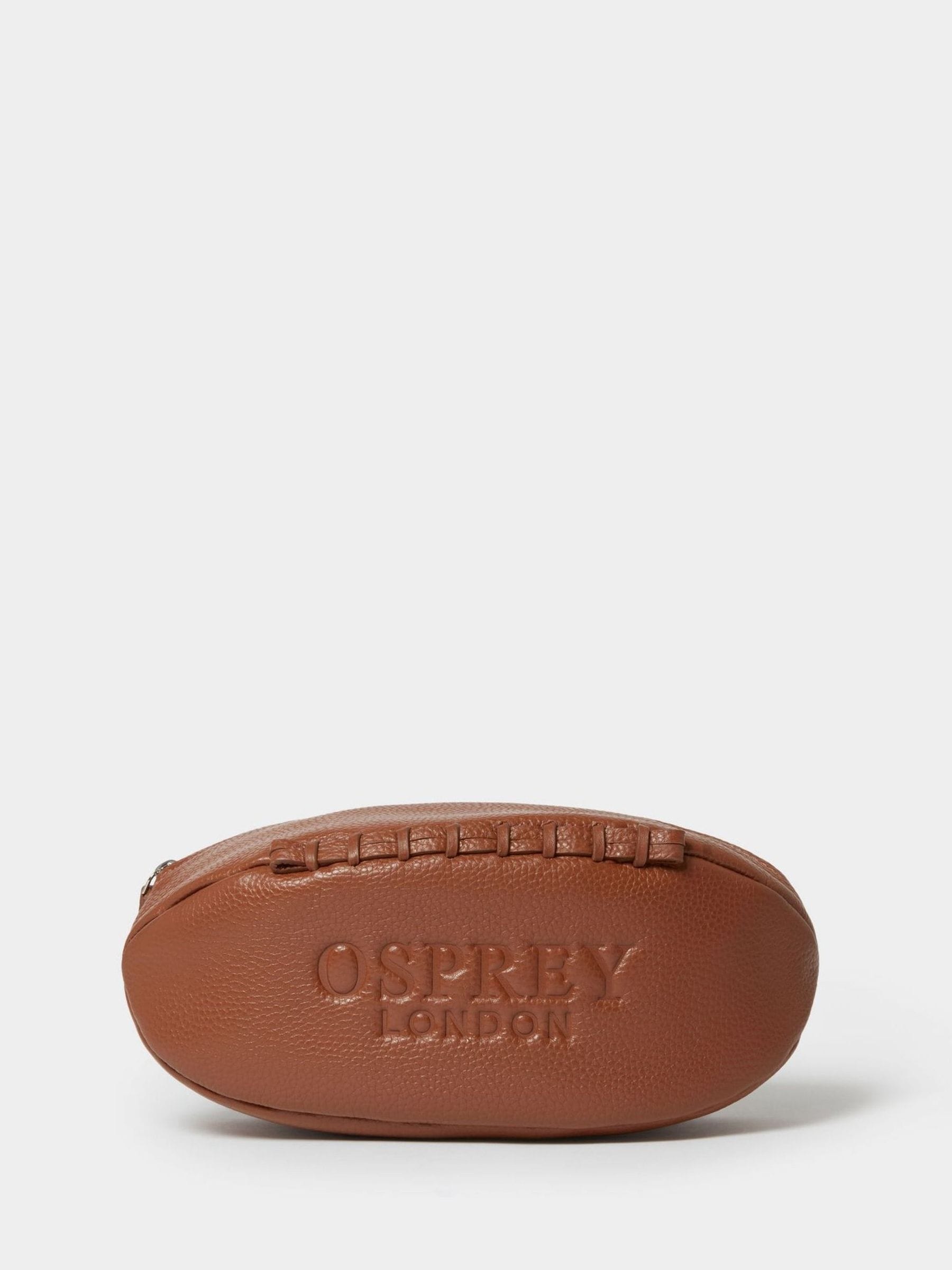 Osprey London The Rugger Black Leather Washbag