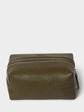 Osprey London black leather washbag small double zip (British brand)