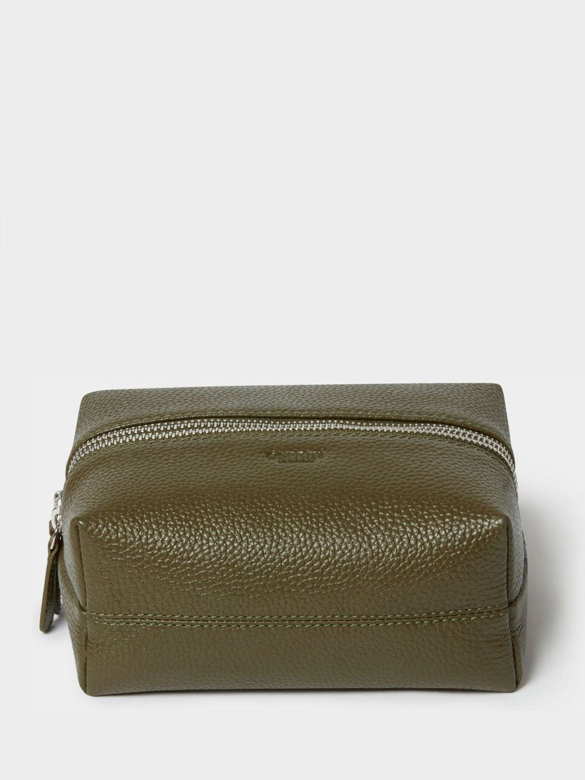 Osprey London black leather washbag small double zip (British brand)