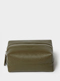 Osprey London black leather washbag small double zip (British brand)