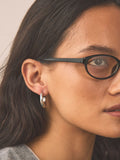 Blue light blocking glasses black slim oval, imported from the UK