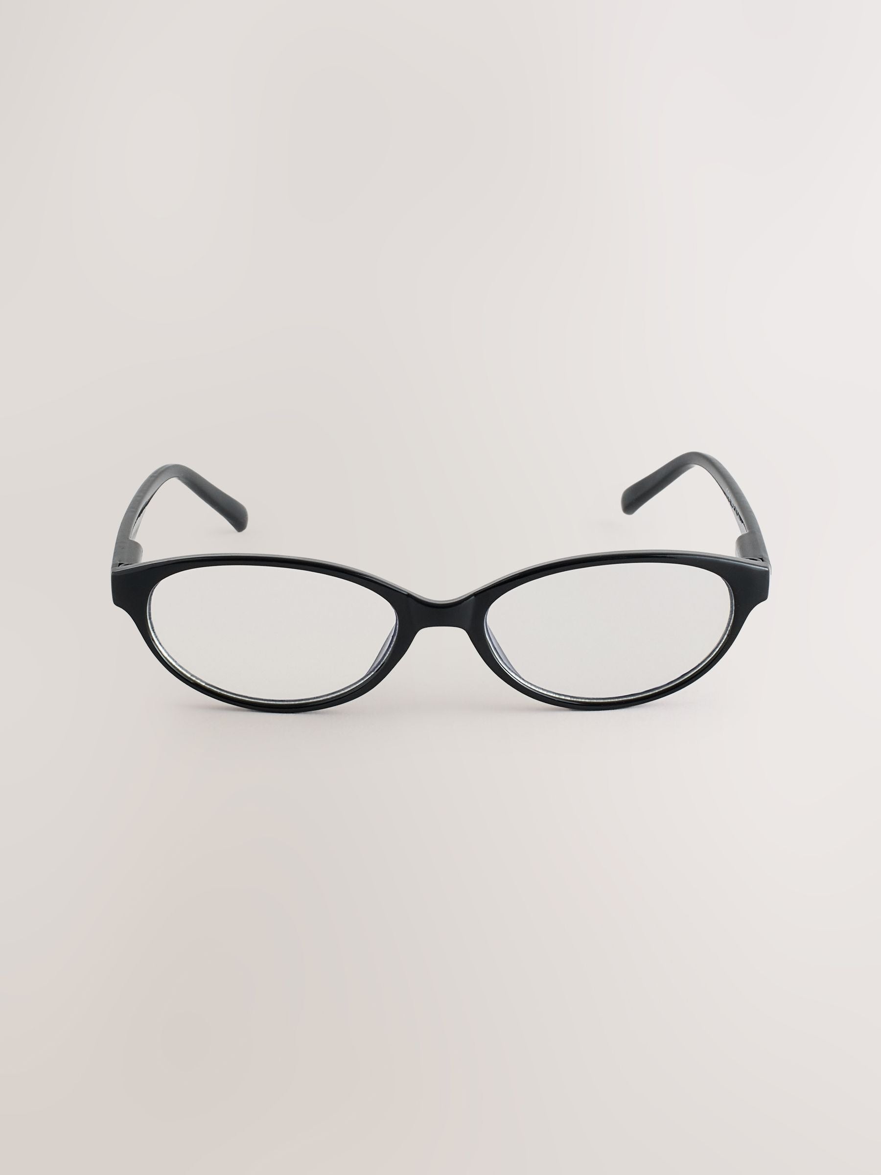 Blue light blocking glasses black slim oval, imported from the UK