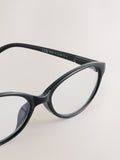 Blue light blocking glasses black slim oval, imported from the UK