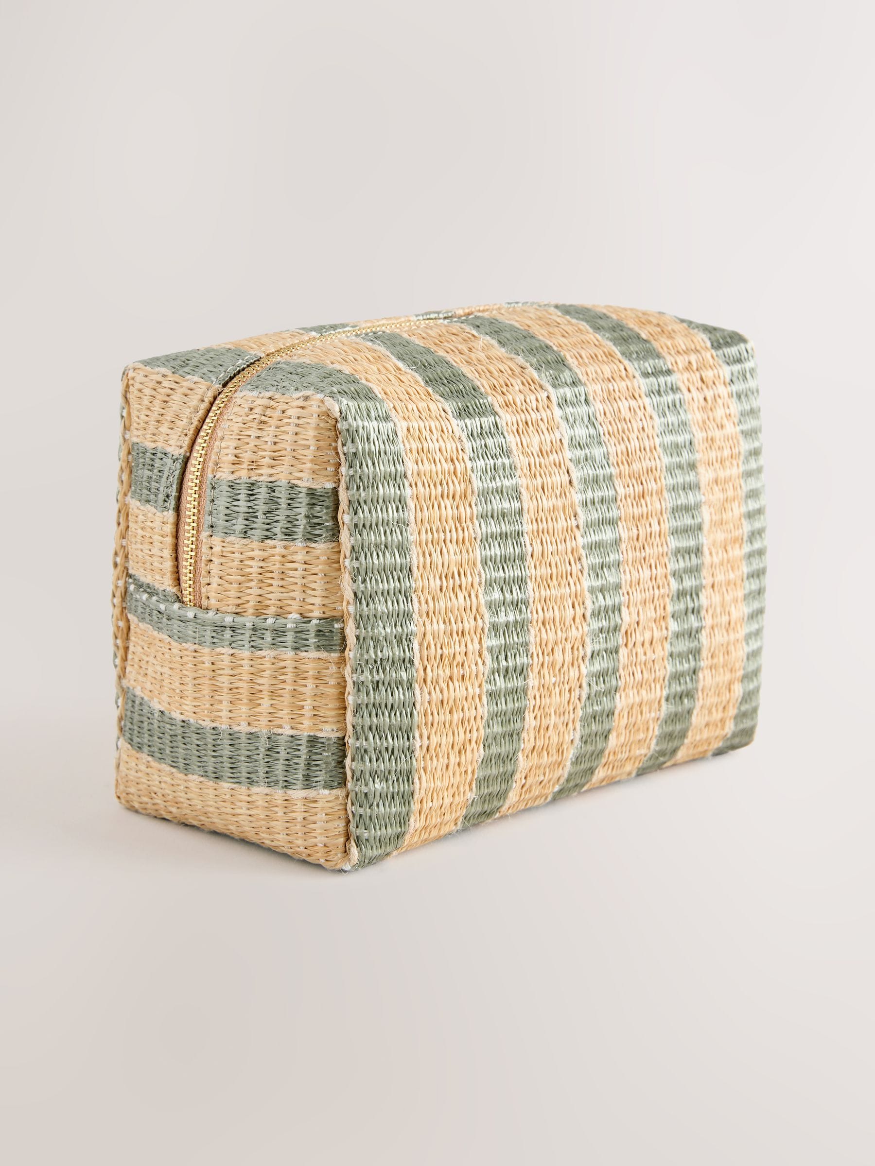 Le Marais green stripe pouch with hardware detail - British product