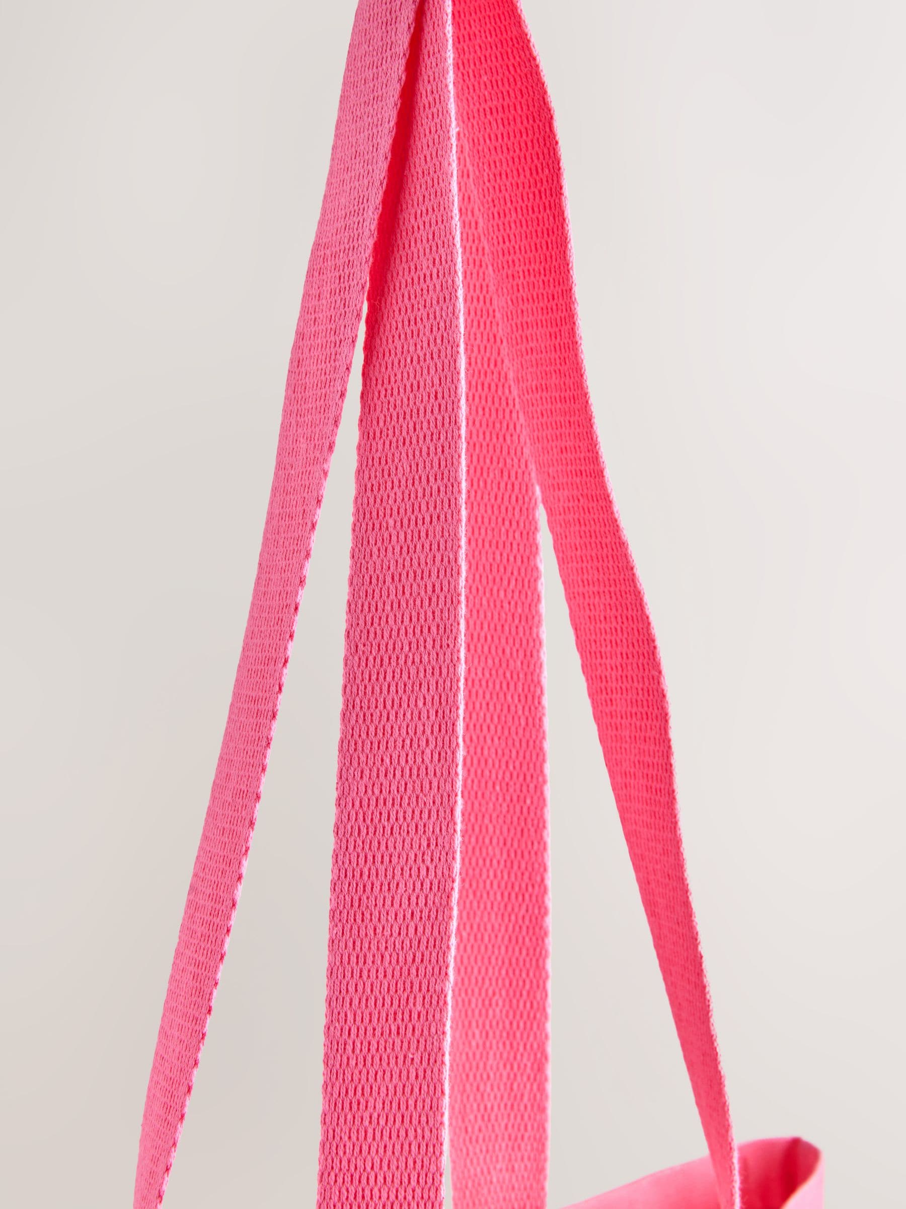 Pink 100% cotton shopper bag, natural cotton fabric - British product