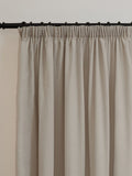 Furn Natural Lightweight Chenille Pencil Pleat Lined Curtains