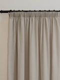 Furn Natural Lightweight Chenille Pencil Pleat Lined Curtains