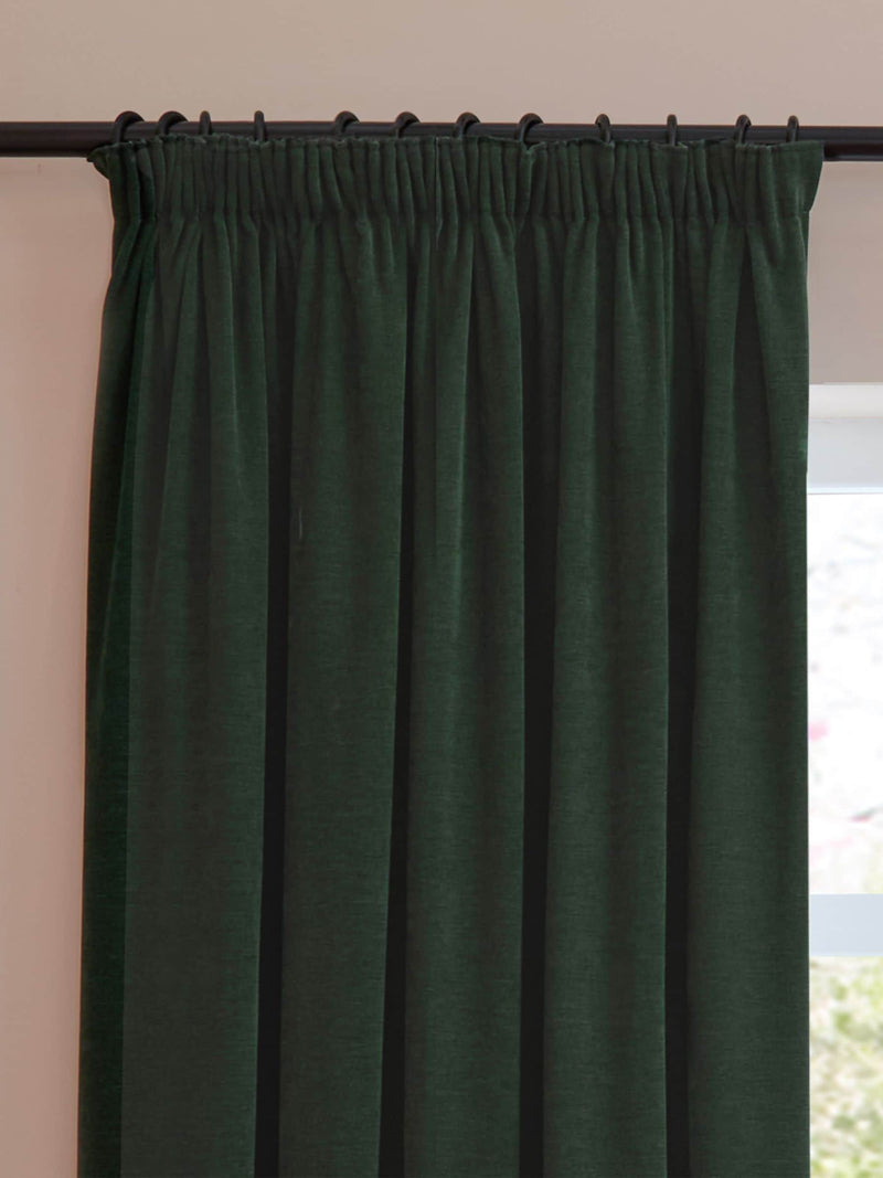 Furn Bottle Lightweight Chenille Pencil Pleat Super Thermal Curtains