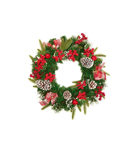 Next Premier Decorations Ltd Holly Ribbon Wreath 50cm- Buy online at McGrocer
