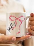 PMC personalised bow mug ceramic 9cm (British brand)
