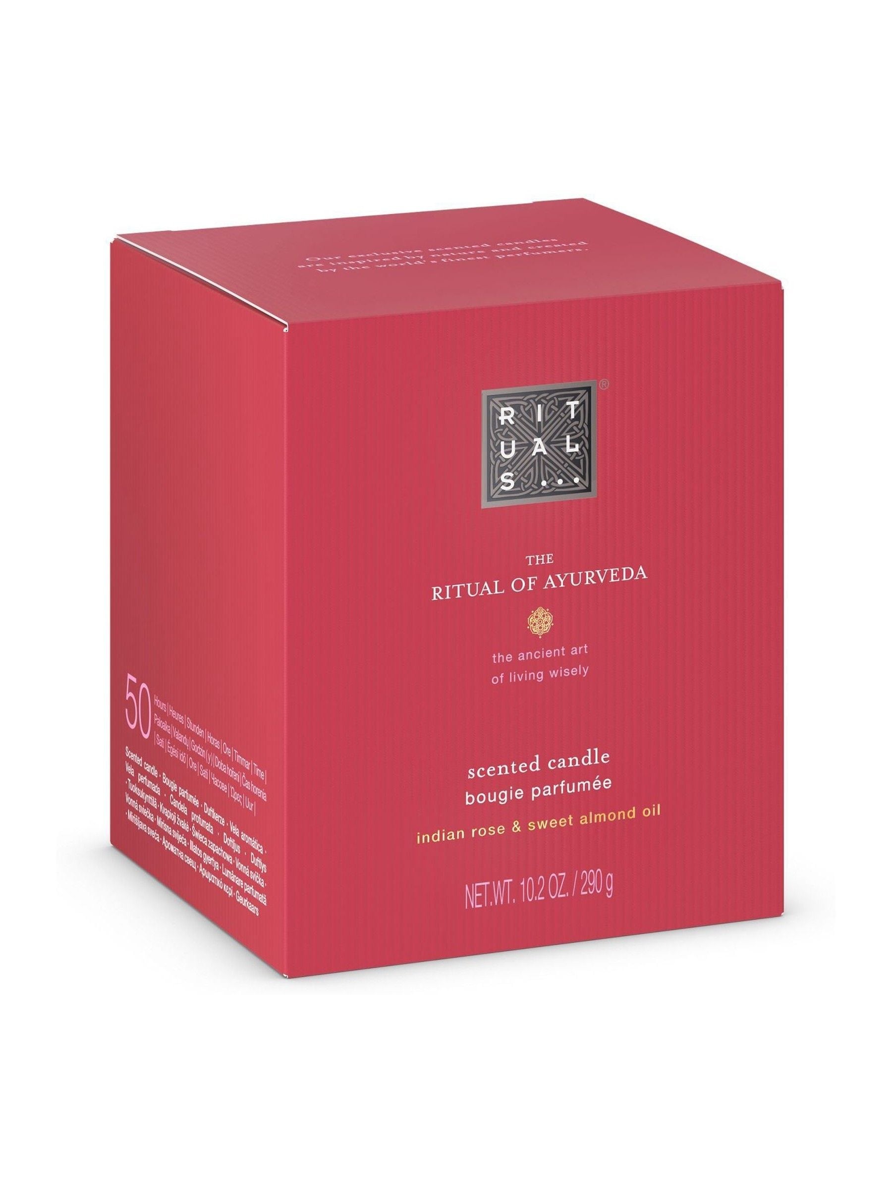 Rituals Sweet Almond Oil & Indian Rose scented candle 290g, UK version