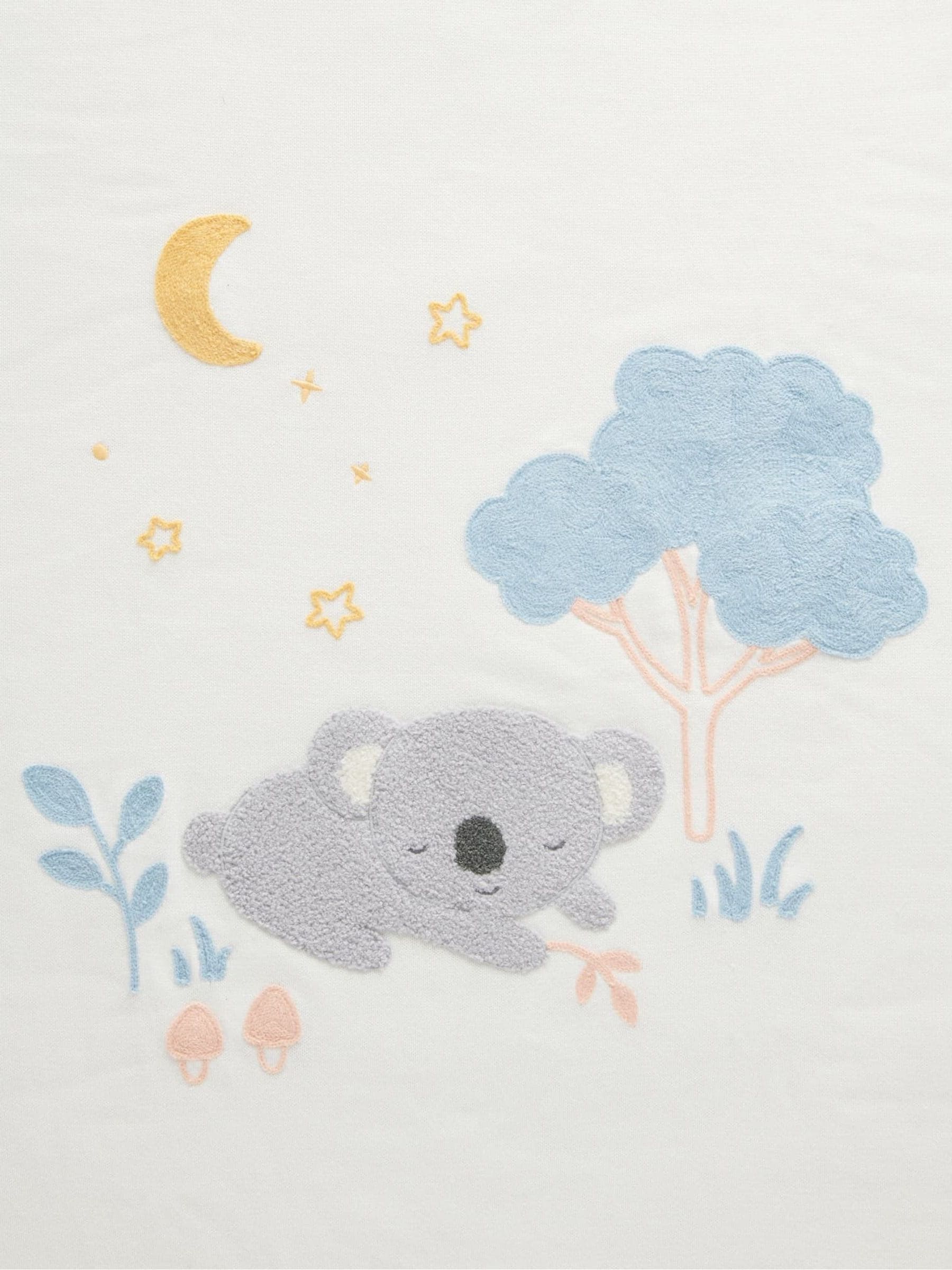 Purebaby embroidered lined baby blanket 80x100cm, UK version