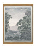 Graham & Brown Green Sketch Forest Sunset Wood Frame