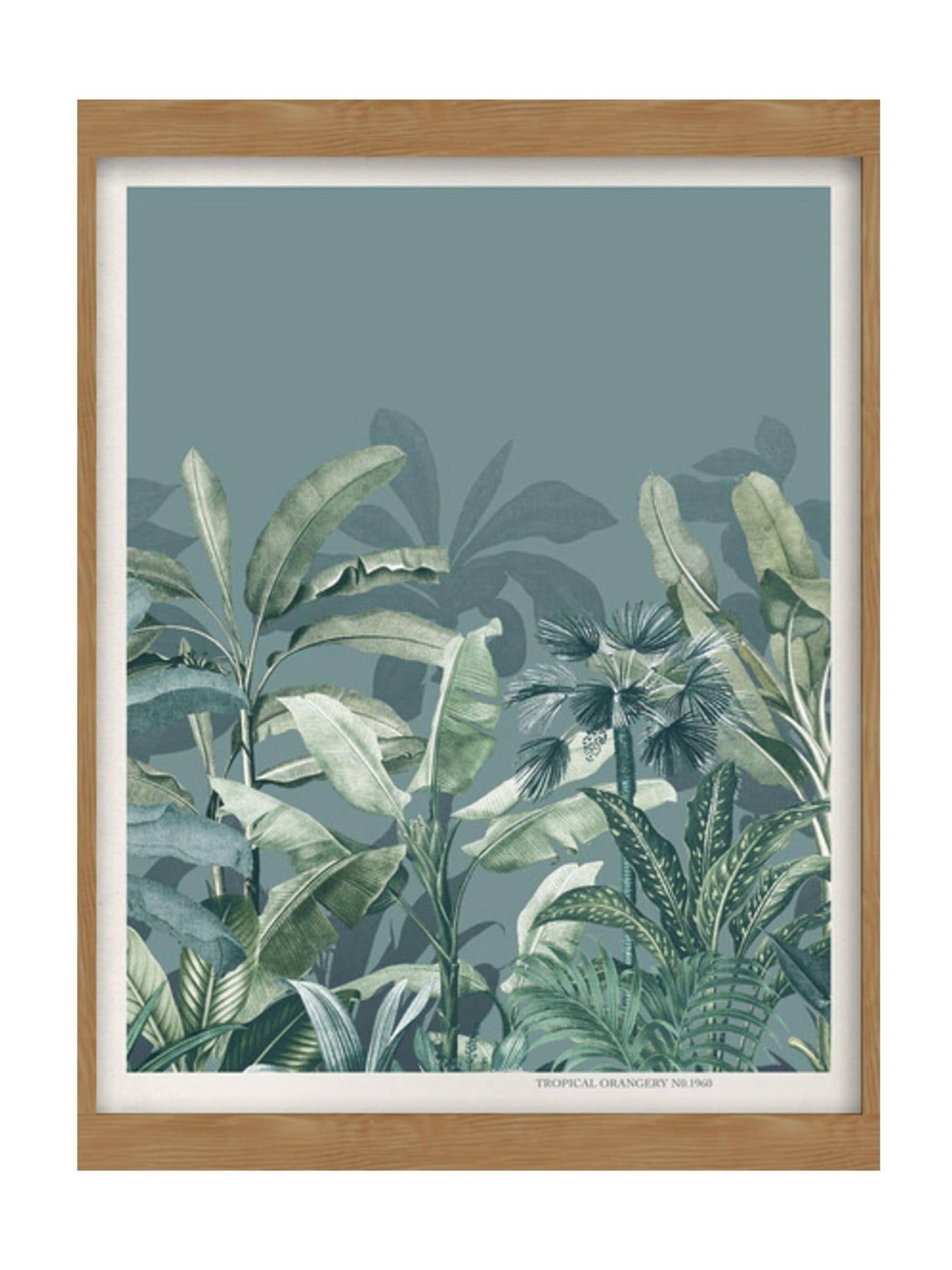 Graham & Brown Teal Congo Wood Frame wall art - British product