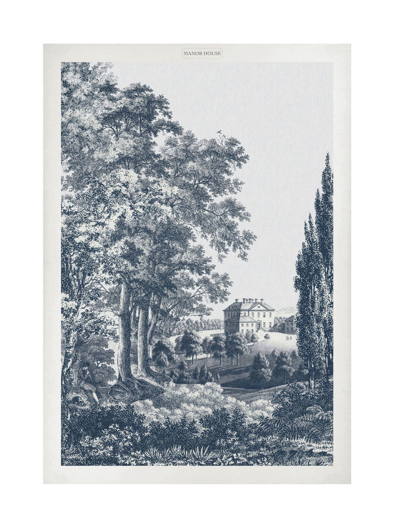 Graham & Brown Stately Manor Blue framed print, UK version