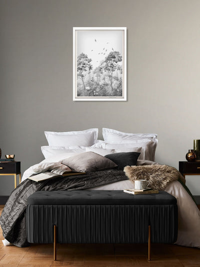 Next Graham & Brown Grizedale Mono Framed Art Print - White Frame- Buy online at McGrocer