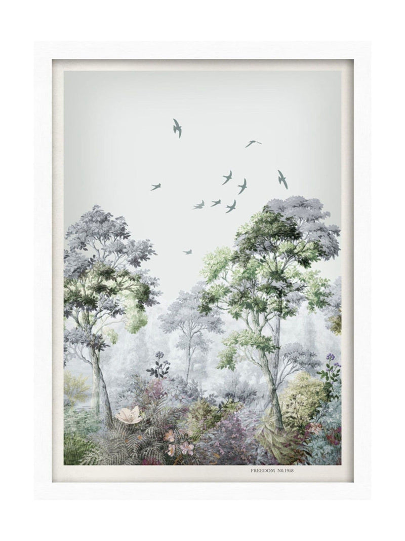 Graham & Brown Grizedale Multicolour white framed wall art 73x53cm (British brand)