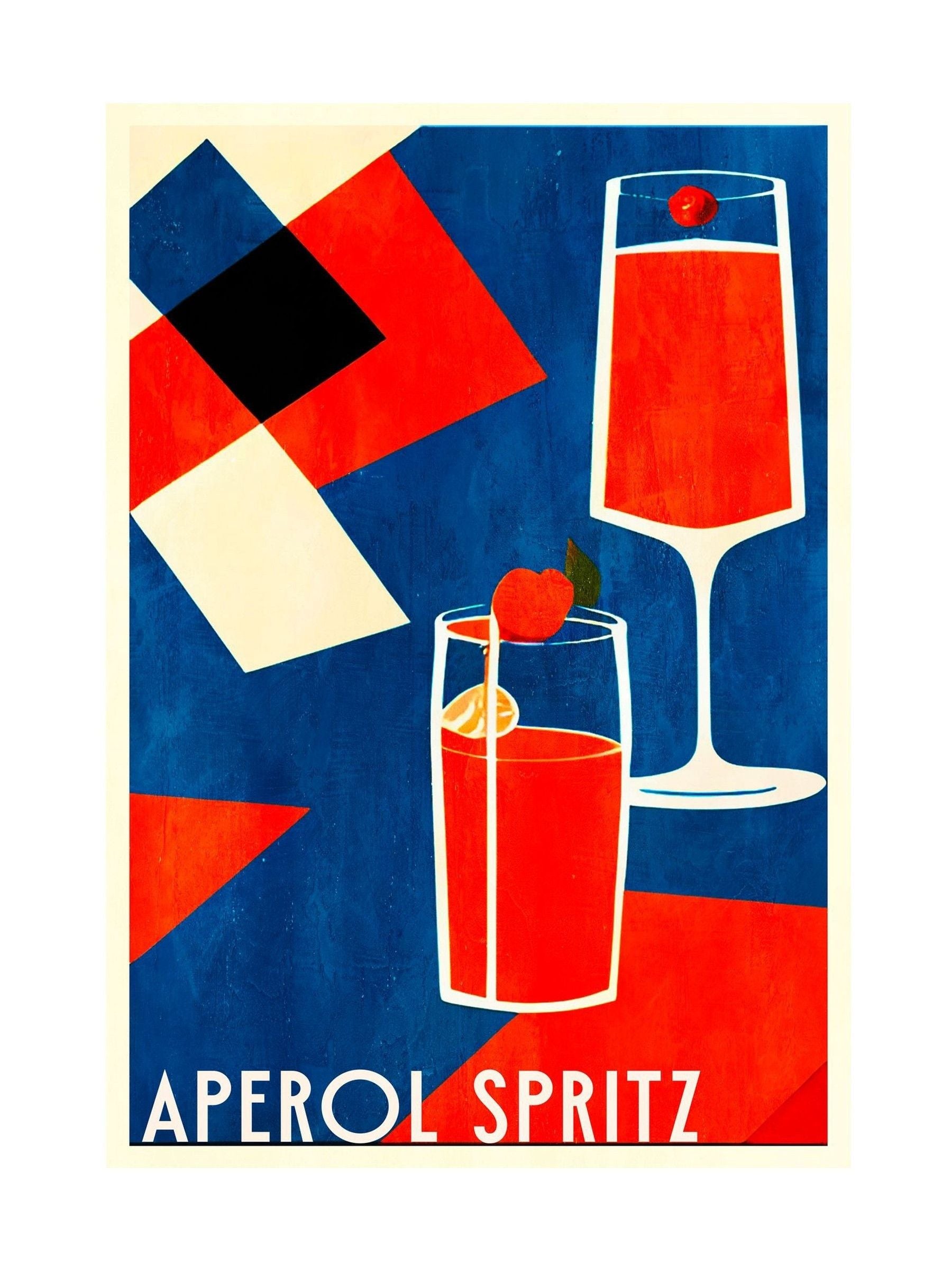 Graham & Brown Aperol Spritz multicolour framed artwork, UK version