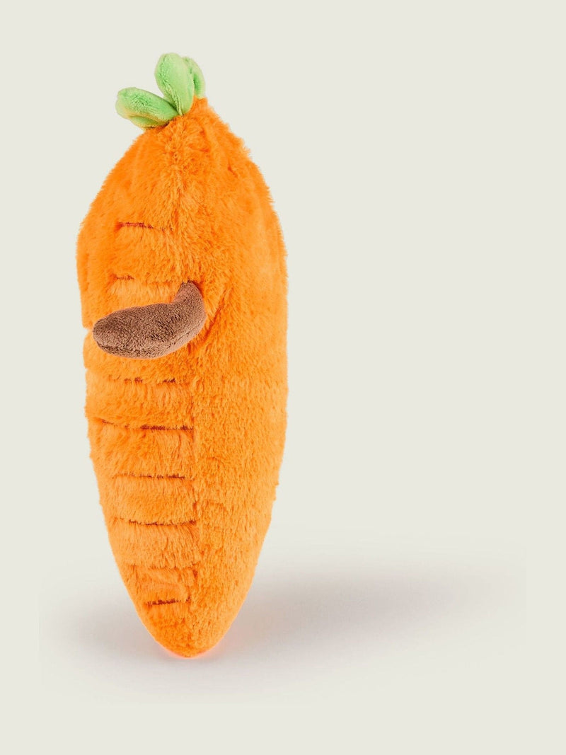 Warmies orange large carrot heatable soft toy, imported from the UK