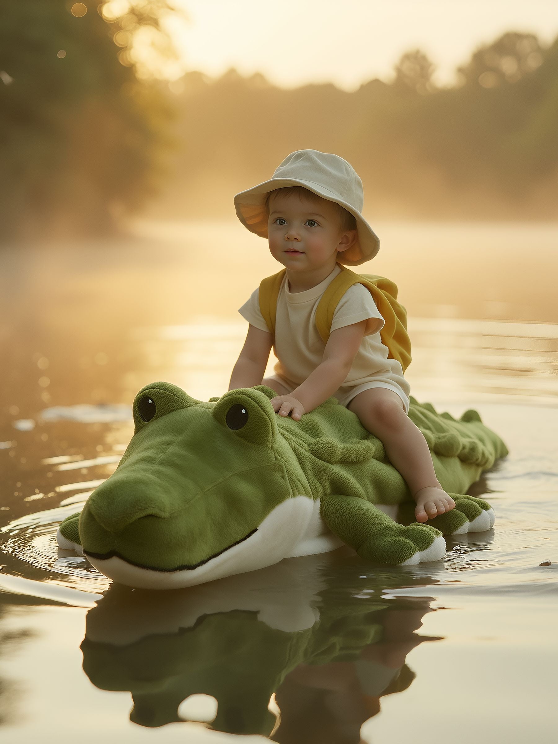 Warmies large green alligator heatable soft toy (British brand)