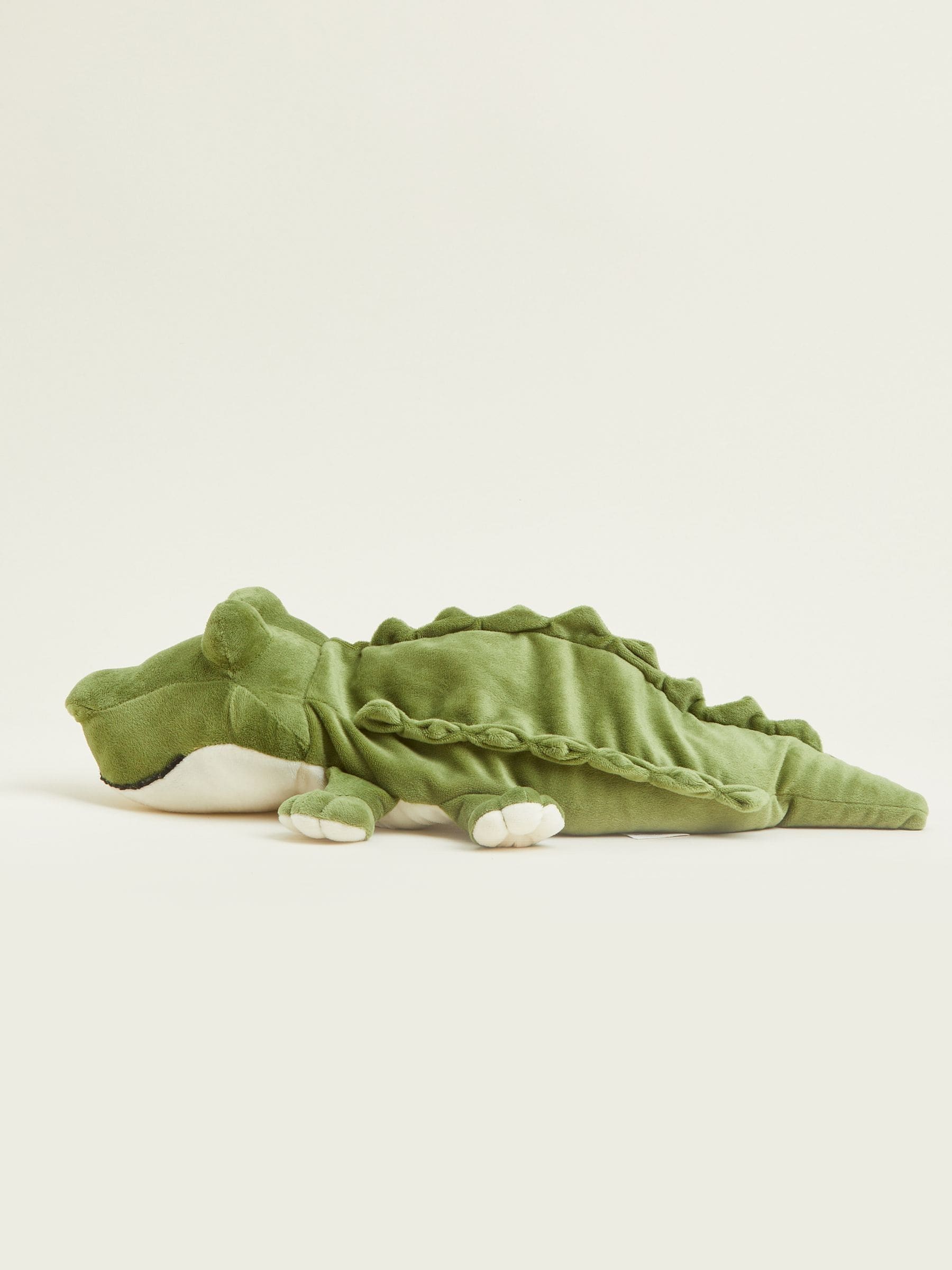 Warmies large green alligator heatable soft toy (British brand)