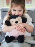 Warmies black and pink large butterfly heatable soft toy - British product