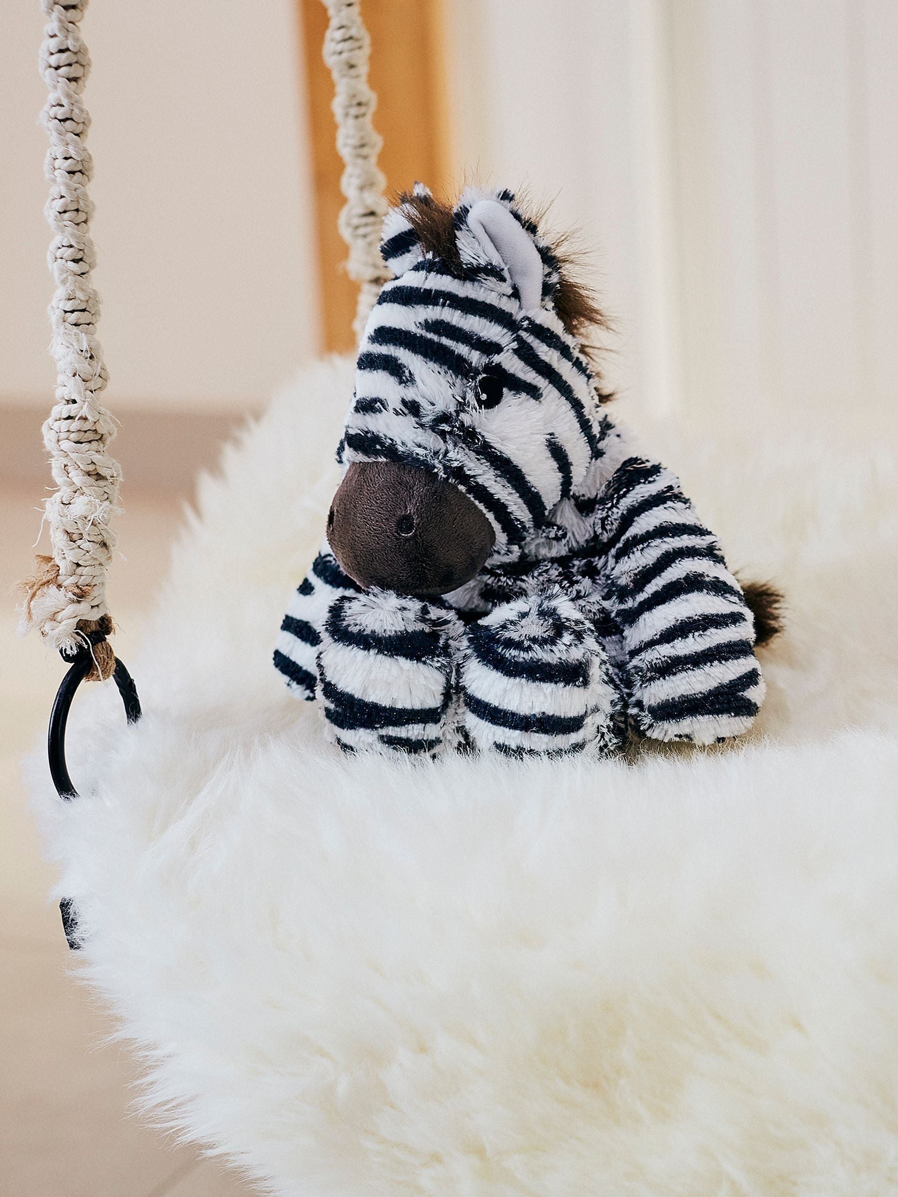 Warmies large zebra heatable soft toy, imported from the UK